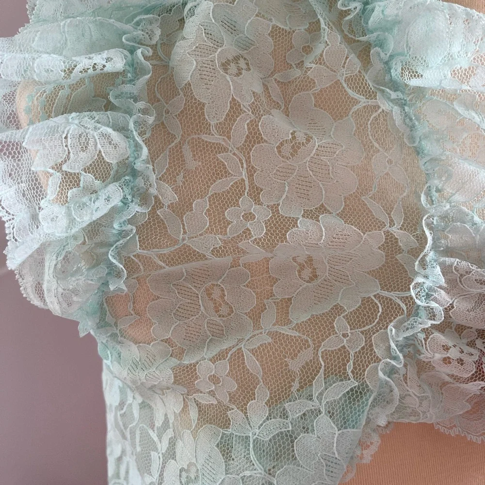 Vintage Val Mode Lace Bed Jacket, Mini Robe 1950s - Picture 3 of 5